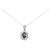 Autre Marque Platin-Saphir-Diamant-Halskette Blau