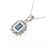 Autre Marque Platin-Saphir-Diamant-Halskette Blau - Ansicht 4