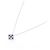 Autre Marque Platin-Saphir-Diamant-Halskette Silber - Ansicht 2