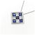 Autre Marque Platin-Saphir-Diamant-Halskette Silber - Ansicht 3