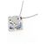 Autre Marque Platin-Saphir-Diamant-Halskette Silber - Ansicht 4