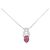 Autre Marque Collana in Pt900 Pt850 Tormalina e Diamanti Argento
