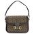 Céline Celine Vintage Canvas Calf Handtasche Braun