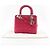 Autre Marque Borsa 2way Christian Dior Lady Dior in pelle Cannage Rosa Fuschia - vista 20