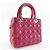 Autre Marque Borsa 2way Christian Dior Lady Dior in pelle Cannage Rosa Fuschia - vista 3