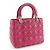Autre Marque Borsa 2way Christian Dior Lady Dior Cannage in pelle di agnello Rosa - vista 3