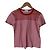 Autre Marque RED Valentino T-Shirt mit Spitzenrand Rot