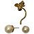 Autre Marque GRANDMATIC Bienen-Perlenohrringe Golden - Ansicht 5