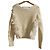 Autre Marque SLOBE IENA Cropped-Pullover aus Strick mit Fransen Weiß