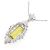 Autre Marque Collana in oro bianco Au750 con sphene e diamanti Argento - vista 4