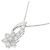 Autre Marque Collana Pt900 Fiore Diamante Argento - vista 3