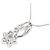 Autre Marque Collana Pt900 Fiore Diamante Argento - vista 4