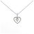 Autre Marque Collana Cuore in Platino e Diamanti Argento