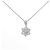 Autre Marque Platin-Diamant-Blumenhalskette Silber