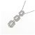 Autre Marque Platin-Diamant-Halskette Silber - Ansicht 3