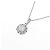 Autre Marque Platin-Diamant-Halskette Silber - Ansicht 3