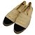 Chanel Espadrille Flache Schuhe Schwarz Beige Roh