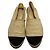 Chanel Espadrille Flache Schuhe Schwarz Beige Roh - Ansicht 2