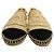 Chanel Espadrille Flache Schuhe Schwarz Beige Roh - Ansicht 3