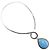 Autre Marque Choker em Prata 925 e Turquesa
