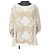 Autre Marque Pull à manches dolman brodé MELROSE Beige