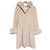 Autre Marque Abrigo Princess Rene de mezcla de piel de zorro y angora Beige