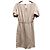 Abito in crepe a maniche corte Miu Miu Beige - vista 4