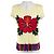 Issey Miyake PLEATS PLEASE Camiseta de poliéster Hibiscus/Fringe Multicolor