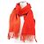 Hermès H Logo Kaschmir-Schal doppelseitig Rot Orange - Ansicht 2