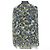 Autre Marque 7-ID concept transparente Bluse mit Blumenprint Blau Marineblau - Ansicht 2