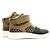 Hermès Baskets Hermes Freestyle en nylon haute densité et cuir de veau Noir Camel - vue 14