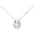 Autre Marque PT900 PT850 2-Wege Diamant-Halskette Silber