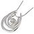 Autre Marque PT900 PT850 2-Wege Diamant-Halskette Silber - Ansicht 4