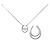 Autre Marque PT900 PT850 2-Wege Diamant-Halskette Silber - Ansicht 6