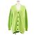 Cardigã de malha de cashmere e algodão Hermès Crew de Selle 34 Verde Verde claro