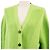 Cardigã de malha de cashmere e algodão Hermès Crew de Selle 34 Verde Verde claro - vista 2