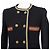 Chaqueta sin cuello cruzada de tweed Gucci Roja Azul Amarillo Azul marino - vista 2