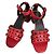 Autre Marque Sandales en cuir cloutées GEOX Rouge