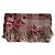 Autre Marque Stola INGEBORG in misto seta e tweed con ampie frange Rosa Porpora