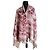 Autre Marque Stola INGEBORG in misto seta e tweed con ampie frange Rosa Porpora - vista 7
