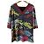 Autre Marque Top V-Neck de Power Net con estampado Lotus Bird VIVIENNE TAM Multicolor