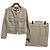 Autre Marque Conjunto de Tweed green label relaxing Beige