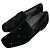 Autre Marque Le Talon Square Star Studs Loafer aus Samt Schwarz