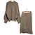 Autre Marque Apuweiser-riche Strick 2way Set Beige