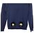 Autre Marque Conjunto LILLY E VIOLETTA Flower Mink Cashmere Azul Azul marino - vista 4