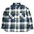 Autre Marque Danke Schon FLANNEL DAMAGE SHIRTS BLOCK Camisa de Poliéster Algodón Rayón Azul