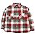 Autre Marque Danke Schon FLANNEL DAMAGE SHIRTS BLOCK Chemise à manches longues mélangée Rouge