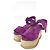 Autre Marque PIPPICHIC Suede Platform Sandals Purple