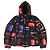 Casaco de Penas de Nylon Moncler WILSON Preto Vermelho Azul