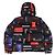 Casaco de Penas de Nylon Moncler WILSON Preto Vermelho Azul - vista 2